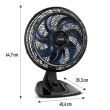 Ventilador de Mesa Arno VE70 X-treme 40CM 7 Pás Preto e Azul 220V